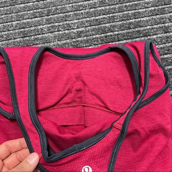 Lululemon Ebb & Flow Racerback Tank Heathered Bumble Berry Size 6 - Picture 10 of 11